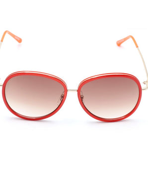 Lancaster Red Metal Sunglasses