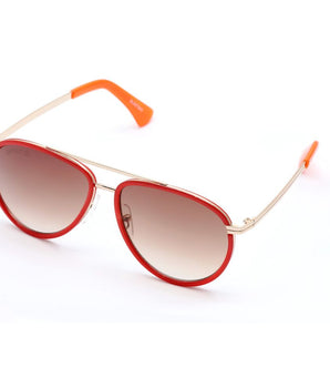 Lancaster Red Metal Sunglasses
