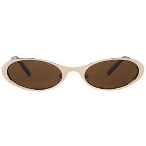 More &amp; More Gold Metal Sunglasses