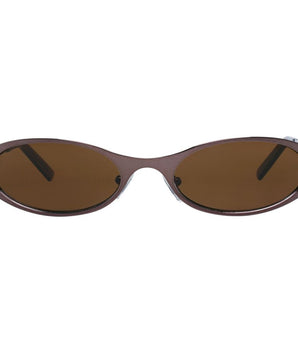 More & More Brown Metal Sunglasses