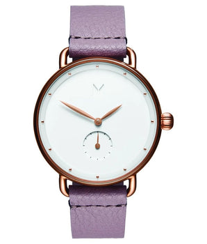 MVMT Purple Leather Dress Watch