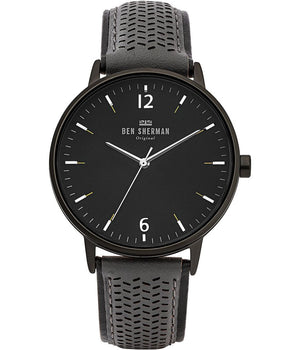 Ben Sherman Black Leather Dress Watch