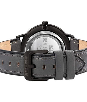 Ben Sherman Black Leather Dress Watch