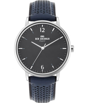 Ben Sherman Blue Leather Dress Watch