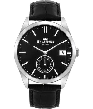 Ben Sherman Black Leather Dress Watch