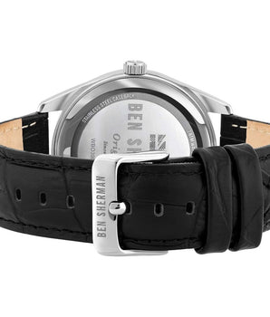 Ben Sherman Black Leather Dress Watch