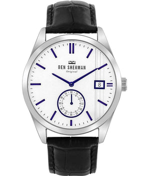 Ben Sherman Black Leather Dress Watch