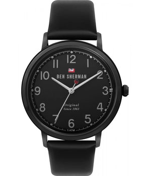 Ben Sherman Black Leather Watch