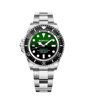 Bobroff Silver Stainless Steel Sports Watch