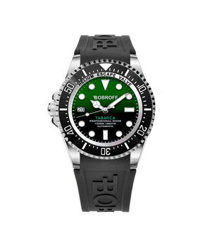 Bobroff Black Rubber Sport Watch