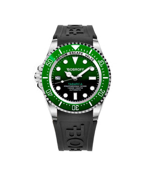 Bobroff Black Rubber Sport Watch