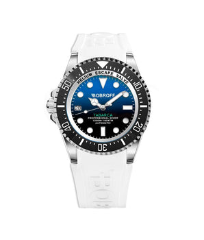 Bobroff White Rubber Sport Watch
