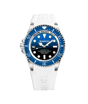 Bobroff White Rubber Sport Watch