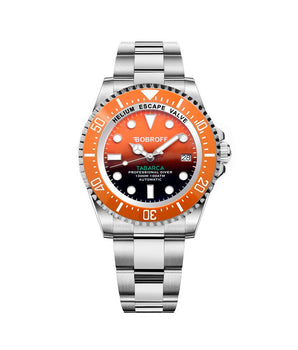 Bobroff Silver Stainless Steel Sports Watch