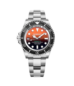 Bobroff Silver Stainless Steel Sports Watch