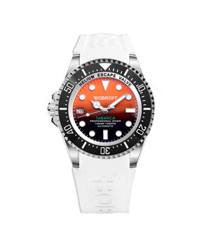 Bobroff White Rubber Sport Watch