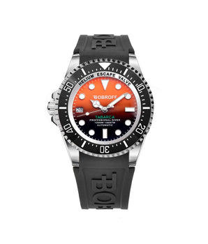 Bobroff Black Rubber Sport Watch