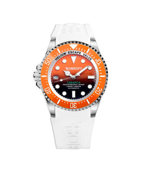 Bobroff White Rubber Sport Watch