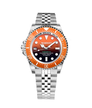 Bobroff Silver Stainless Steel Dress Watch