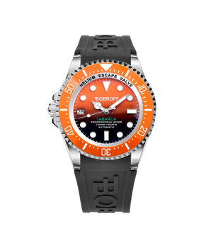 Bobroff Black Rubber Sport Watch