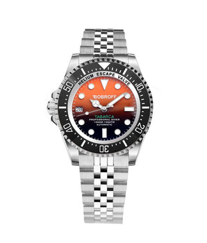 Bobroff Silver Stainless Steel Dress Watch