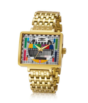 Bobroff Gold Stainless Steel Dress Watch