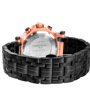 Bobroff Black Stainless Steel Dress Watch