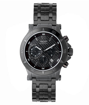 Bobroff Black Stainless Steel Dress Watch