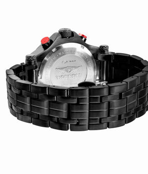 Bobroff Black Stainless Steel Dress Watch