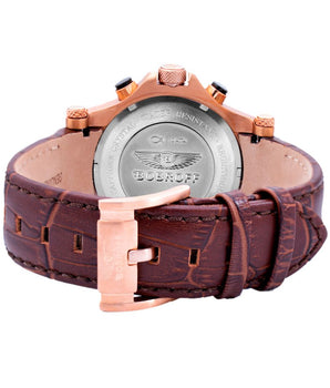 Bobroff Brown Leather Dress Watch