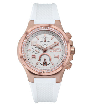 Bobroff White Rubber Bracelet Watch