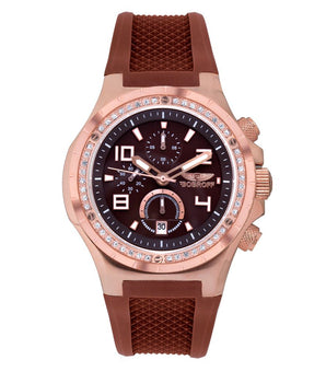 Bobroff Brown Rubber Dress Watch