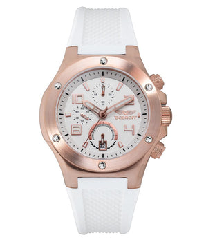 Bobroff White Rubber Bracelet Watch