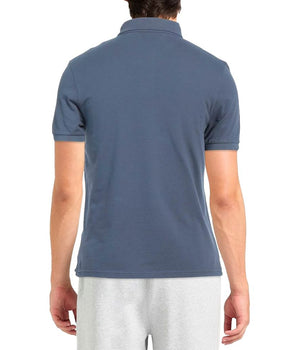 Alpha Studio Blue Cotton Polo Shirt