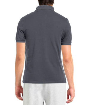 Alpha Studio Gray Cotton Polo Shirt