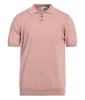 Alpha Studio Pink Cotton Polo Shirt