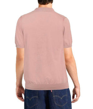 Alpha Studio Pink Cotton Polo Shirt