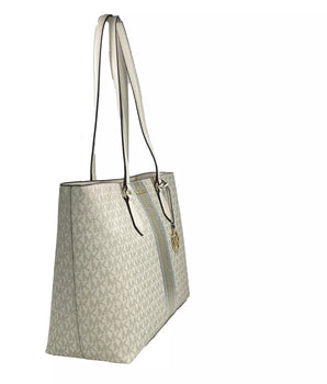 Michael Kors Sheila Large Tote Purse Bag Pale Gold