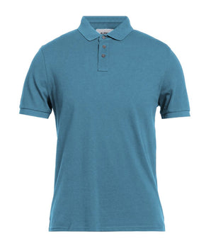 Alpha Studio Men's Light Blue Cotton Polo Shirt