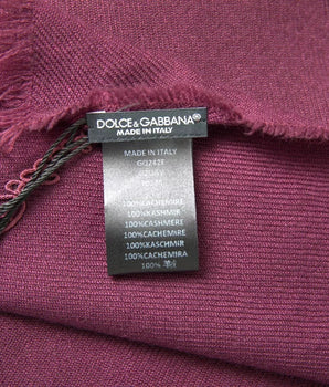 Bufanda chal de punto de cachemira morado de Dolce &amp; Gabbana