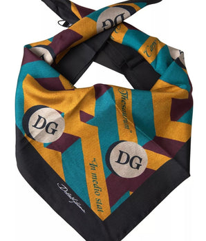 Pañuelo cuadrado estampado multicolor de Dolce &amp; Gabbana