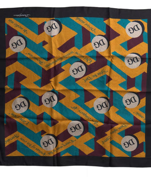 Pañuelo cuadrado estampado multicolor de Dolce &amp; Gabbana