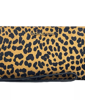 Michael Kors Jet Set Animal Print Continental Wristlet Wallet