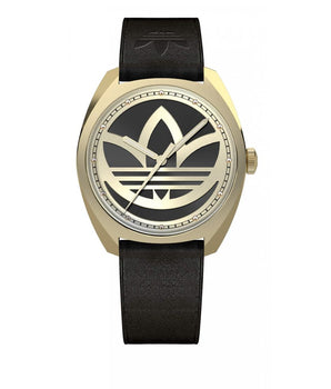 Adidas Black Leather Dress Watch