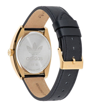 Adidas Black Leather Dress Watch