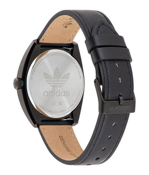 Adidas Black Leather Dress Watch