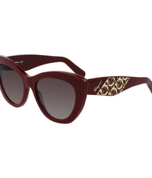 Salvatore Ferragamo Bordeaux Acetate Sunglasses