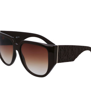 Ferragamo Brown Bio Injected Sunglasses