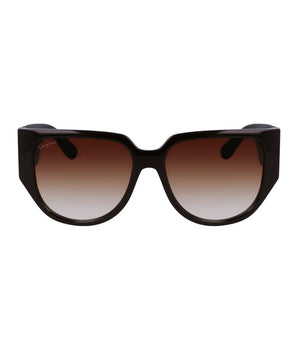 Ferragamo Brown Bio Injected Sunglasses