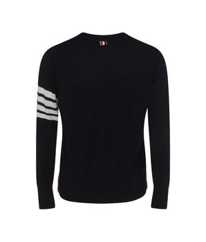 Blue wool cardigan by Thom Browne